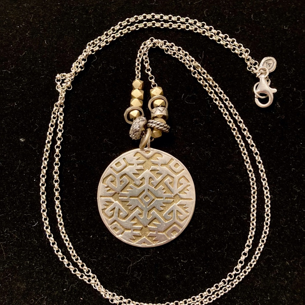 Vintage Silpada “Sundial” necklace. Reversible.